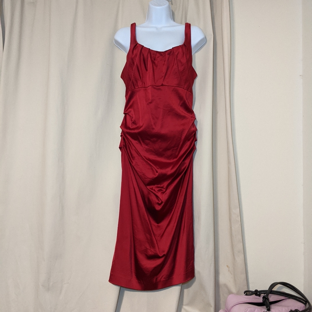 4/$20 suzi chin red stretch dress 12